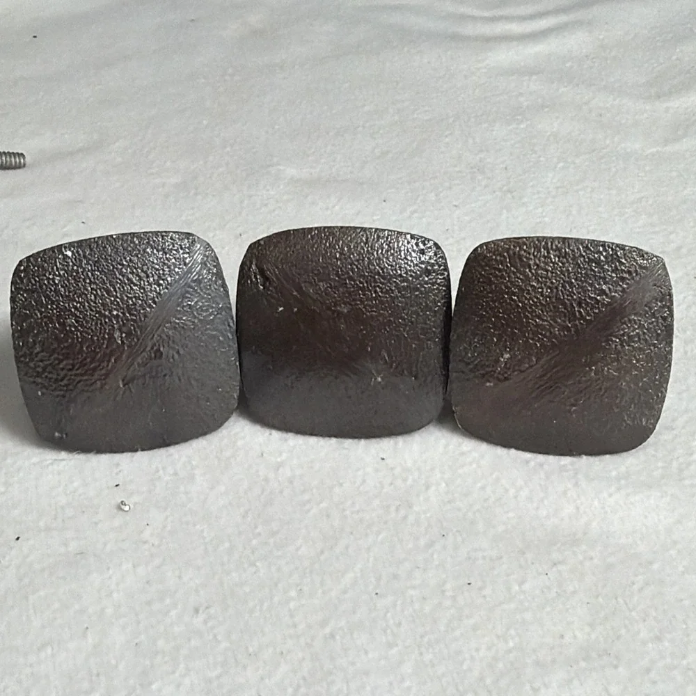 Lot Of 6 Modern Metal Black/bronze Square 1.25